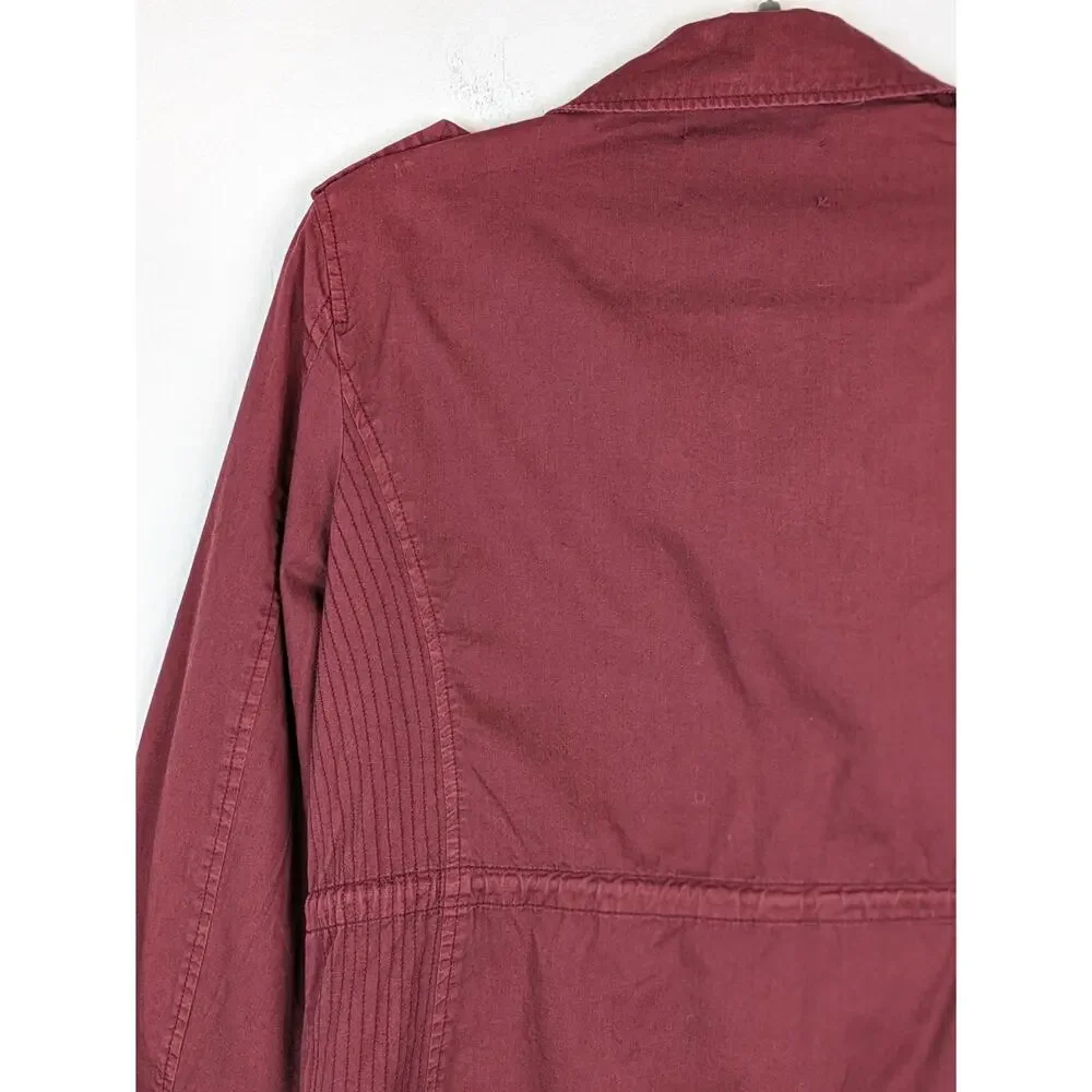 Lily Aldridge Velvet Graham Spencer Ruby Army Jacket Dusty Rose Shacket Size S